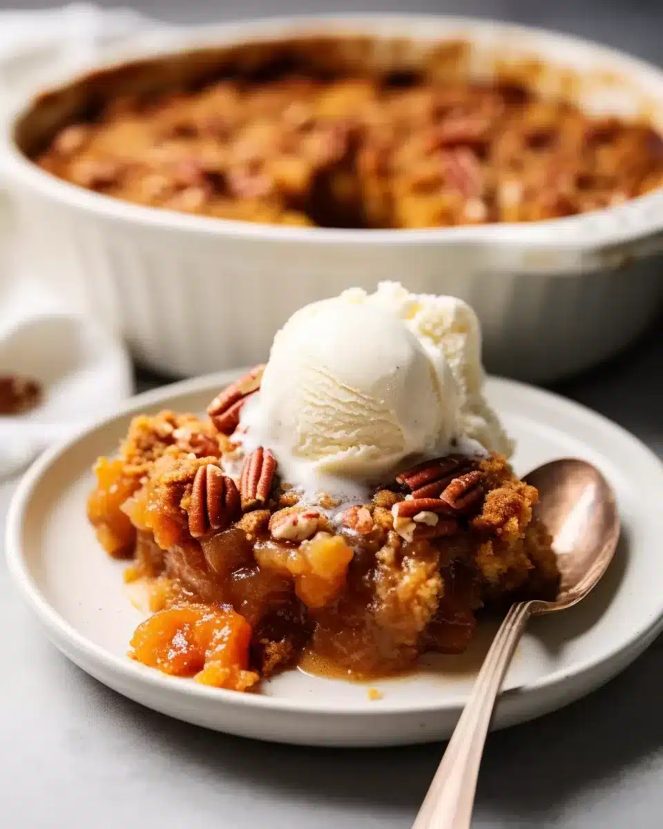 Pumpkin Pecan Cobbler