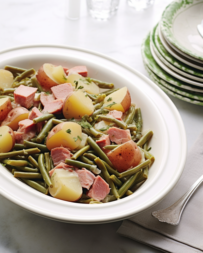 Slow Cooker Ham Potatoes And Green Beans   Slow Cooker Ham Potatoes And Green Beans 4 819x1024 