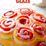Strawberry Rolls with Lemon Glaze