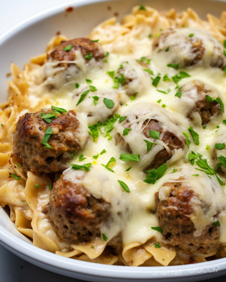 Swedish Meatball Noodle Bake