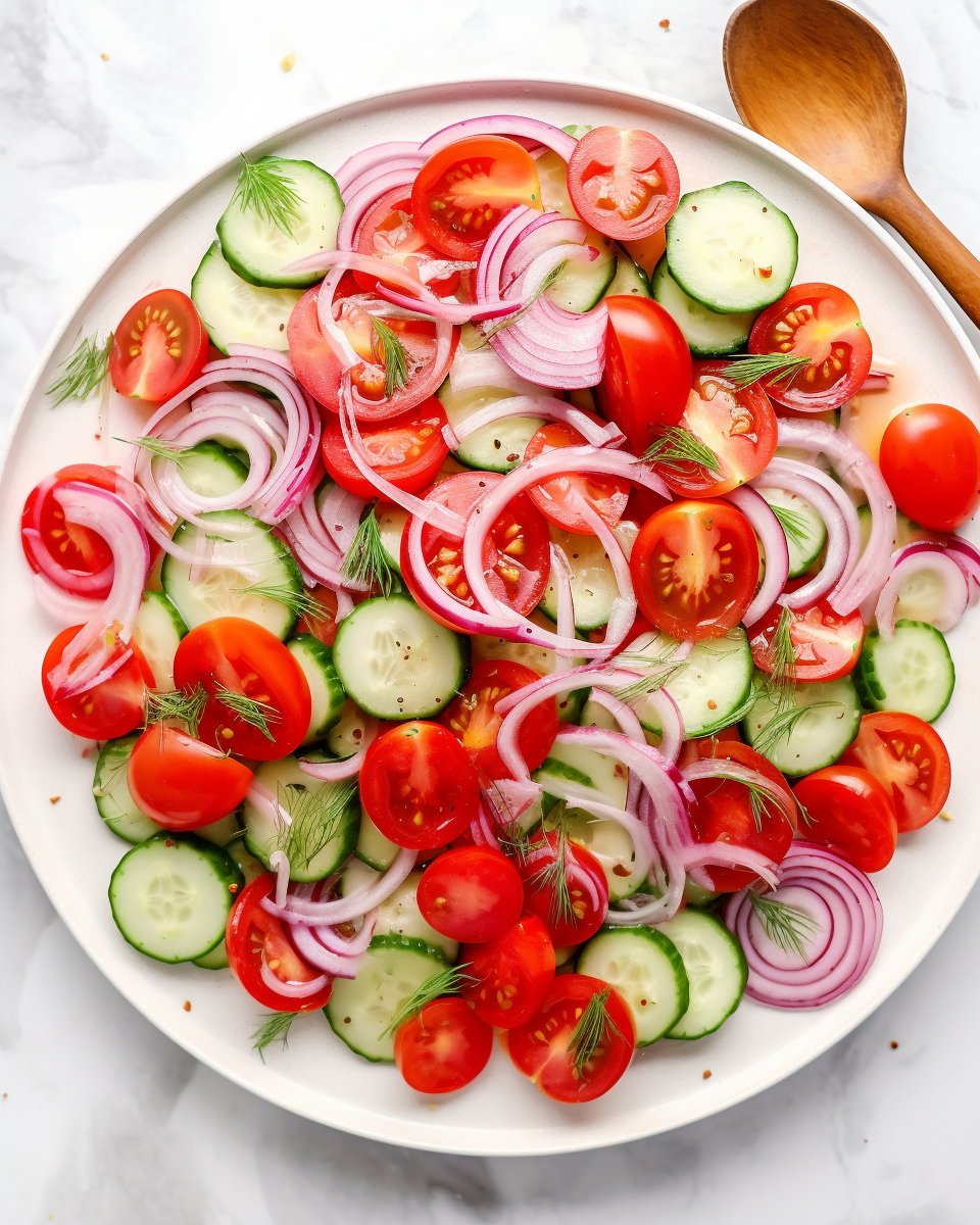 Tomato, Cucumber and Onion Salad