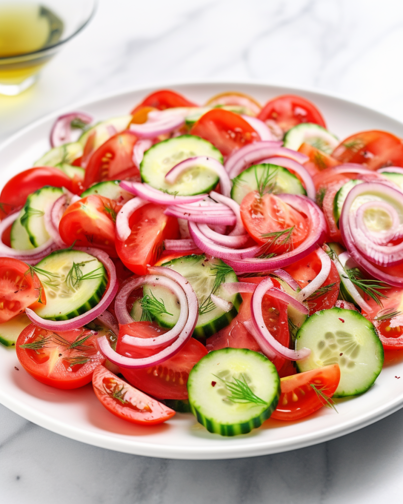 Tomato, Cucumber and Onion Salad