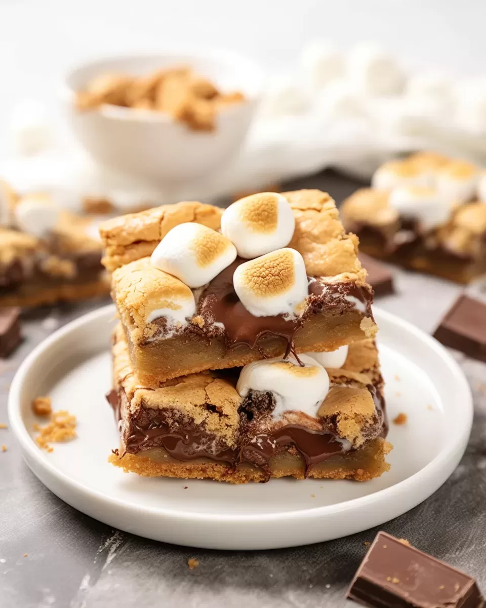 s'mores cookie bars