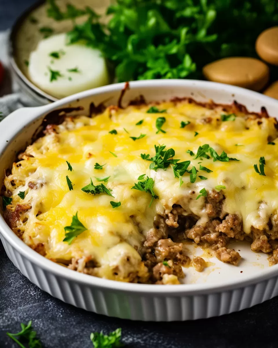 Cheesy Ground Beef And Rice Casserole