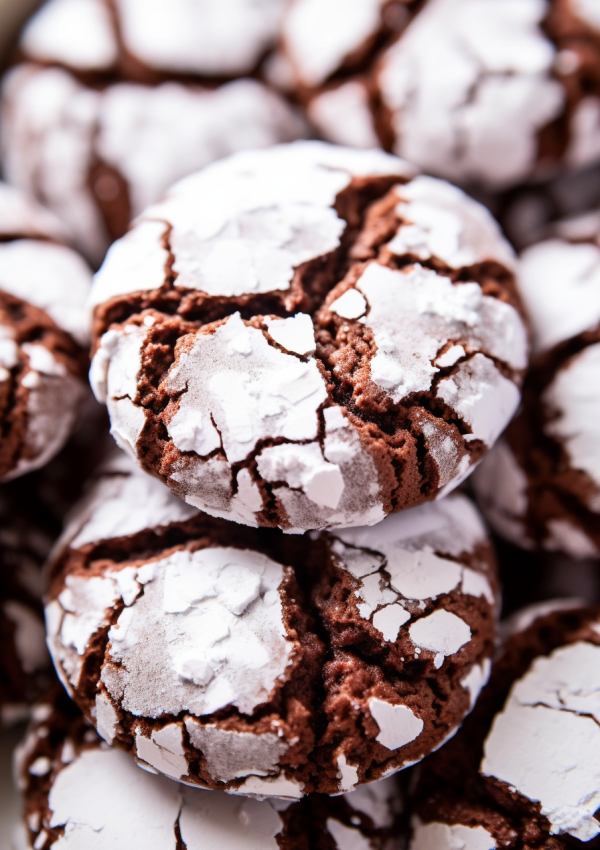 Chewy Chocolate Crinkle Cookies