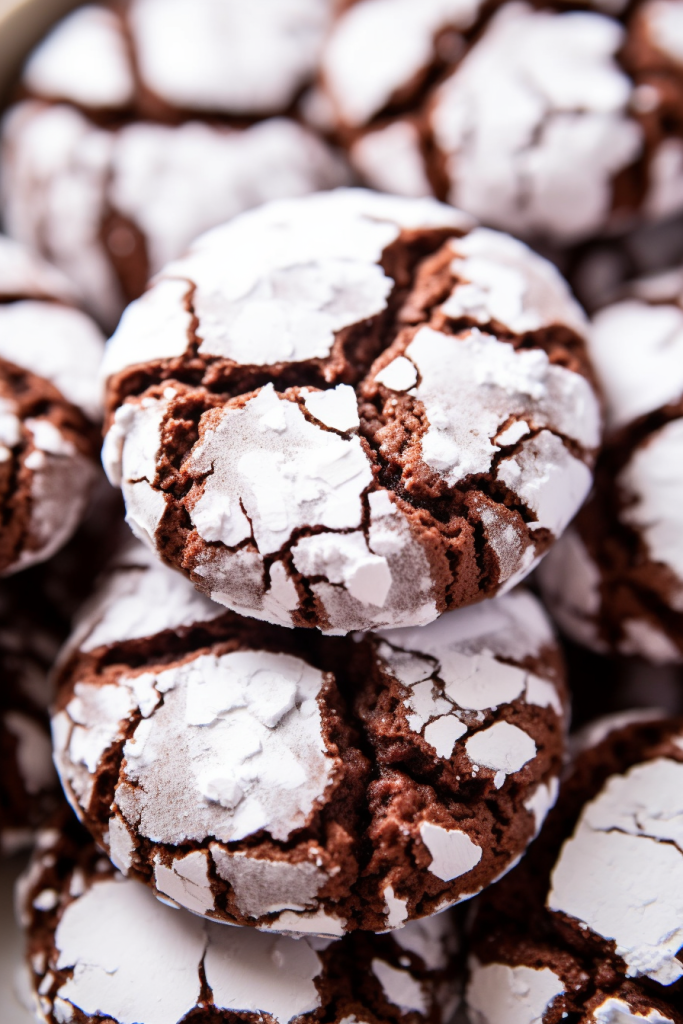 Chewy Chocolate Crinkle Cookies