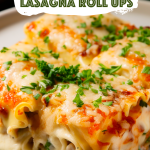 Chicken Alfredo Lasagna Roll Ups