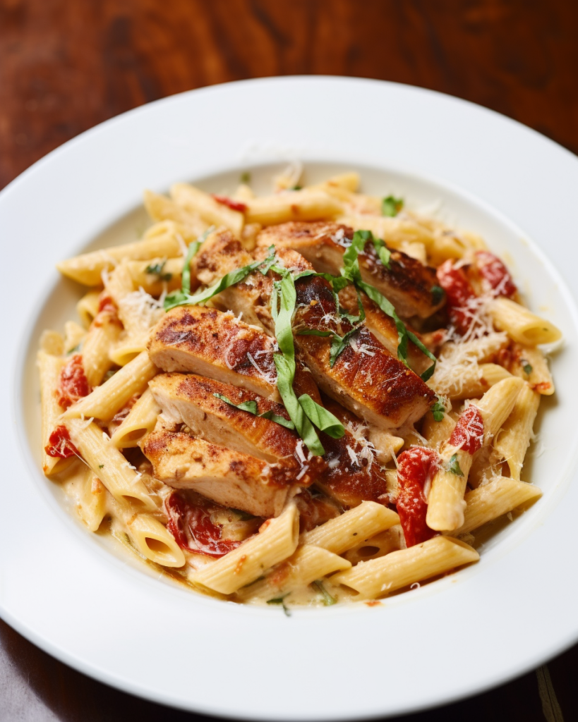 Chicken Mozzarella Pasta With Sun-dried Tomatoes