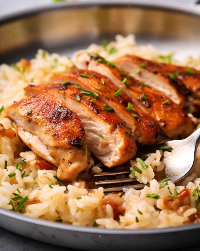 Garlic Parmesan Rice With Juicy Chicken Tenders A Flavorful Delight