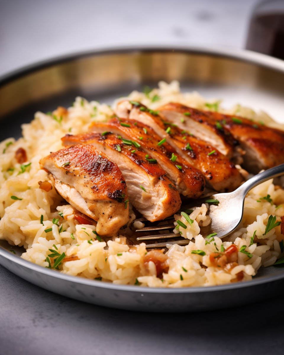 Garlic Parmesan Rice With Juicy Chicken Tenders A Flavorful Delight