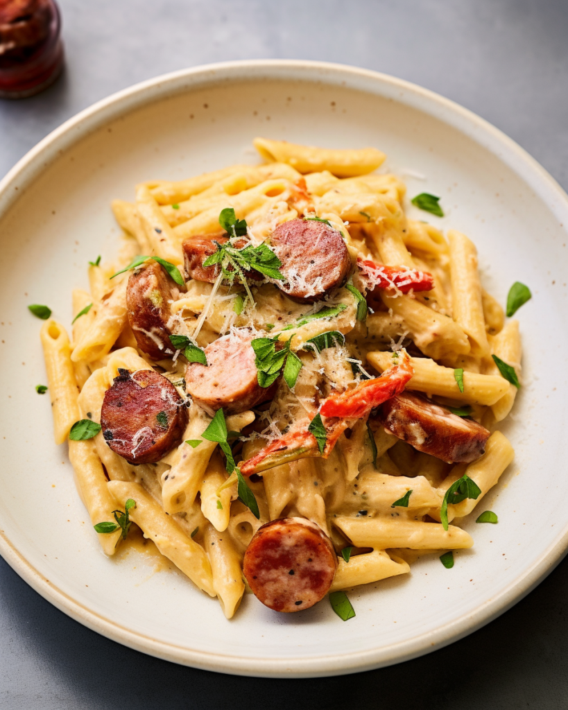 Creamy Cajun Chicken And Sausage Pasta