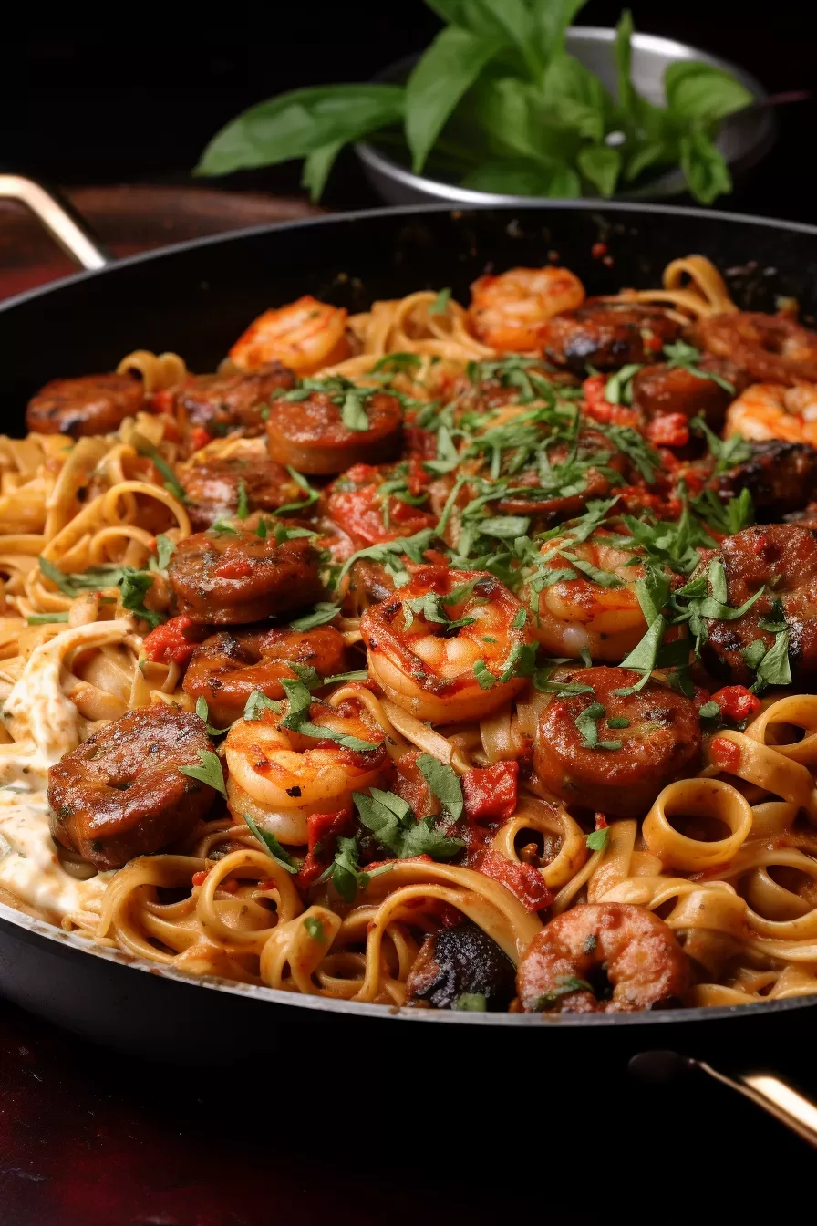 Creamy Cajun Shrimp Pasta with Sausage