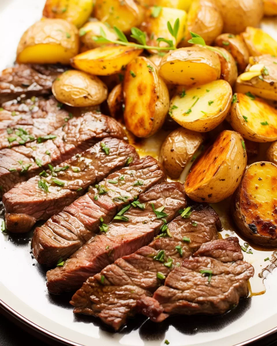 Garlic Butter Steak And Potatoes Skillet