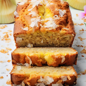 Hawaiian Banana Bread with Coconut and Pineapple