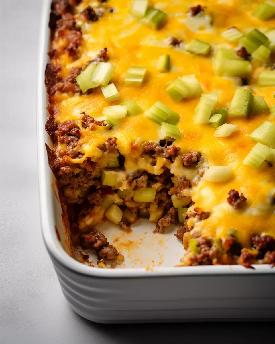 Low Carb Bacon Cheeseburger Casserole