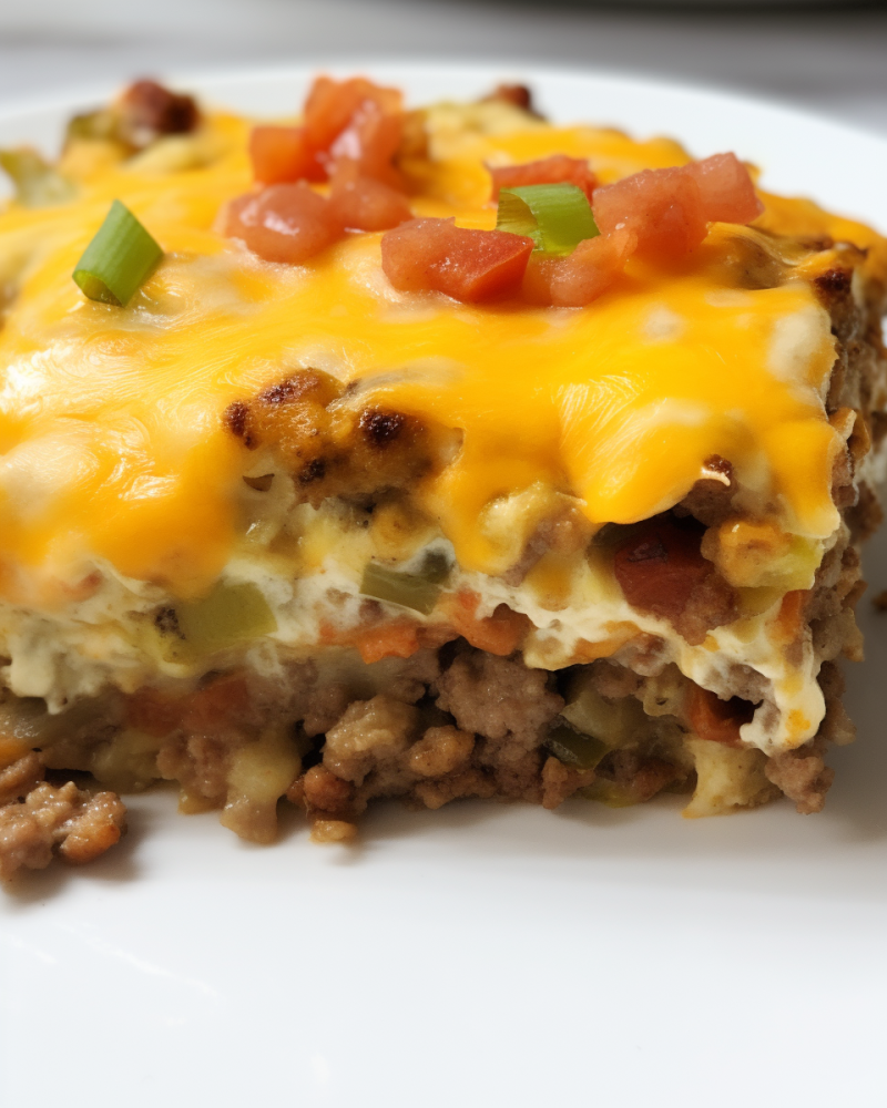 Low Carb Bacon Cheeseburger Casserole