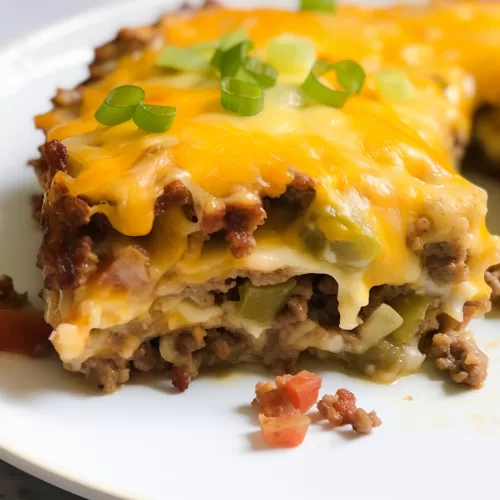 Low Carb Bacon Cheeseburger Casserole