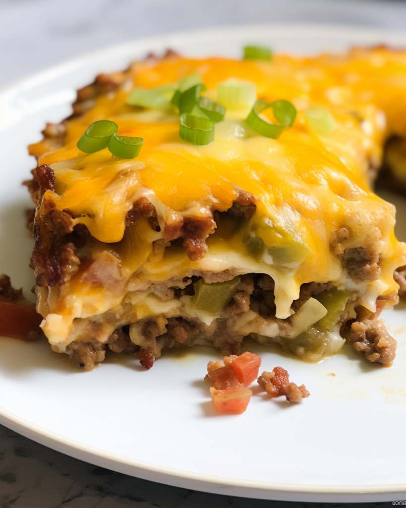 Low Carb Bacon Cheeseburger Casserole