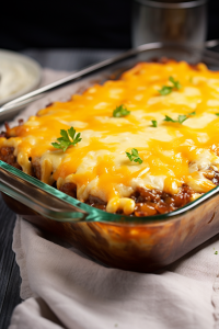 Mac and Cheese Meatloaf Casserole