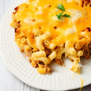 Mac and Cheese Meatloaf Casserole