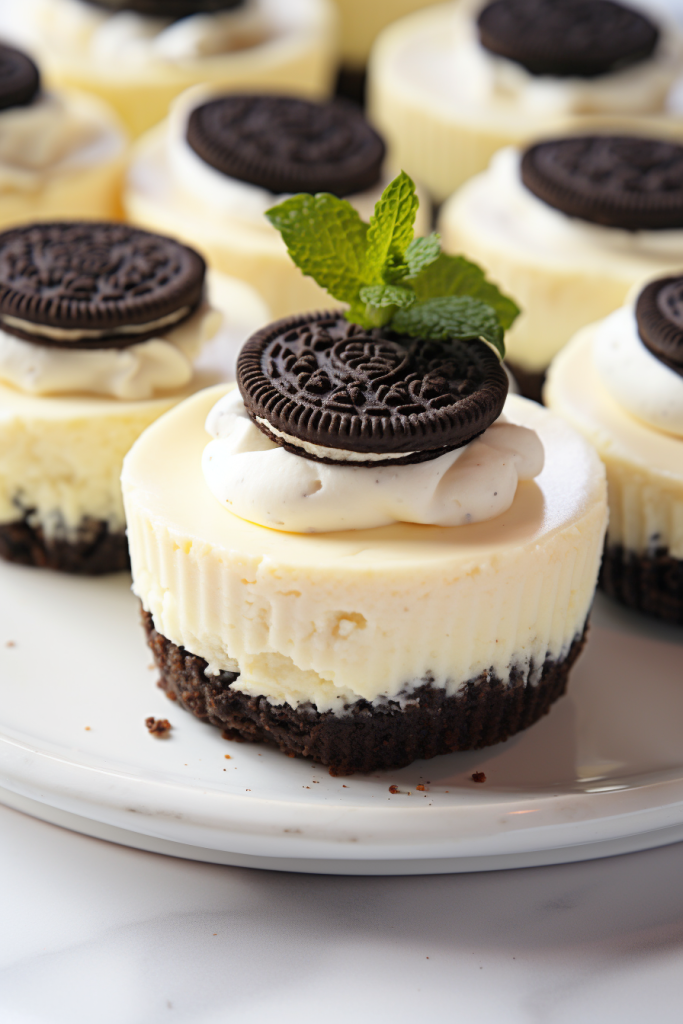 Oreo Crust Mini Cheesecake Bites