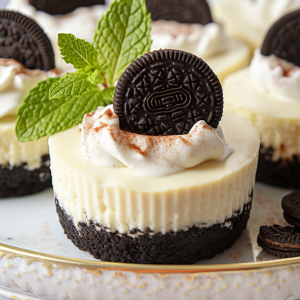 Oreo Crust Mini Cheesecake Bites