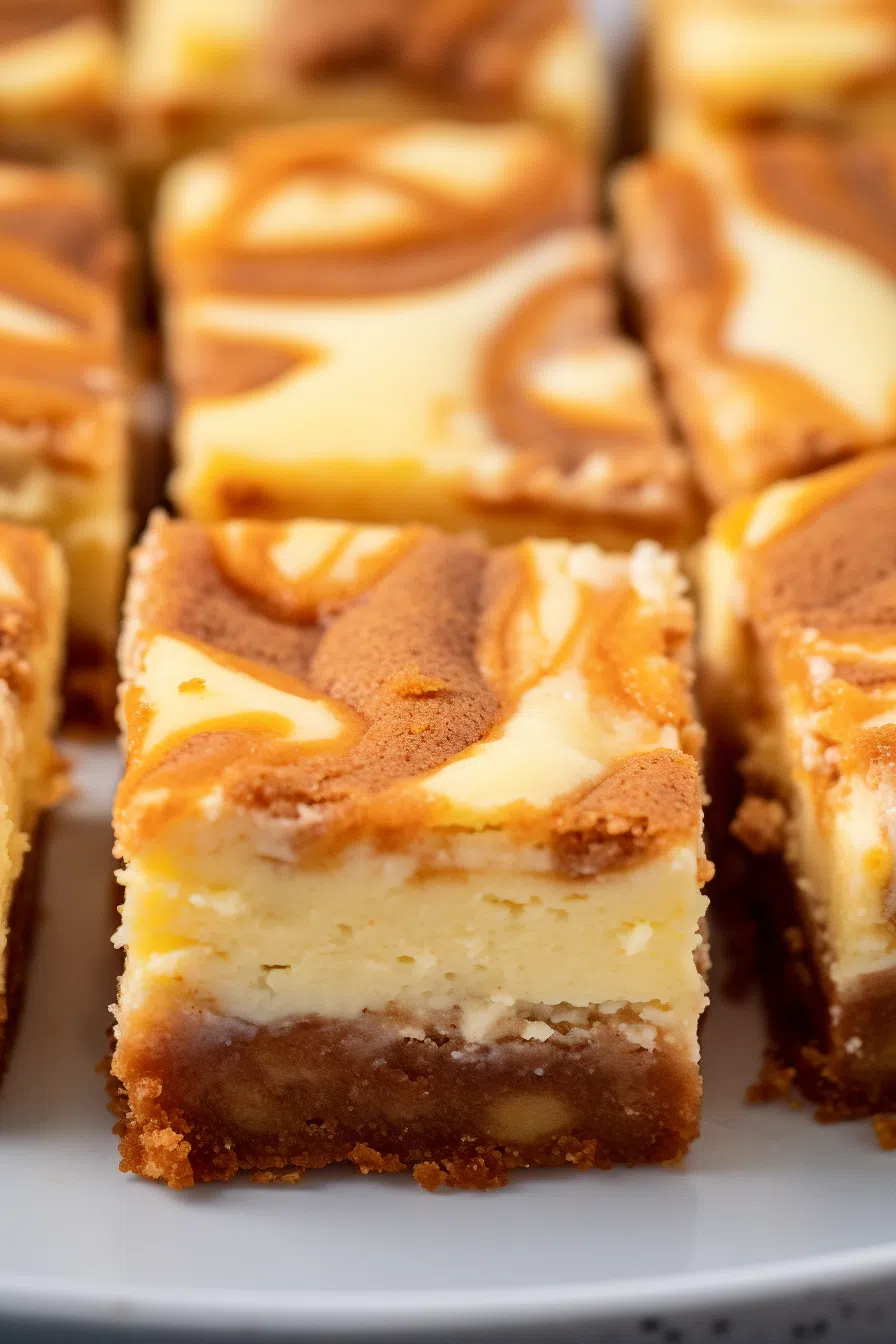 Blender Cinnamon Roll Cheesecake Bars