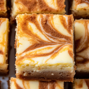 Blender Cinnamon Roll Cheesecake Bars