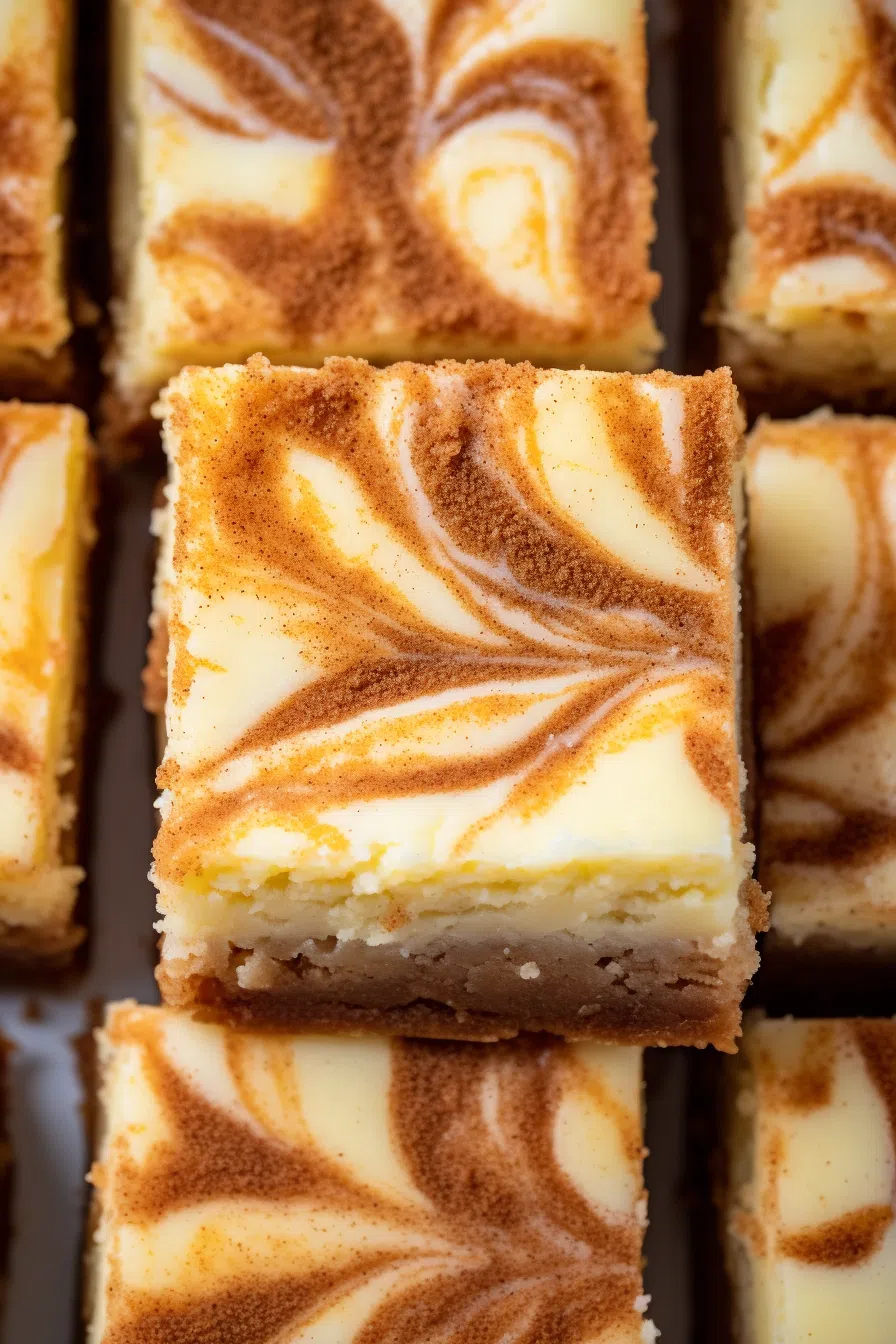 Blender Cinnamon Roll Cheesecake Bars
