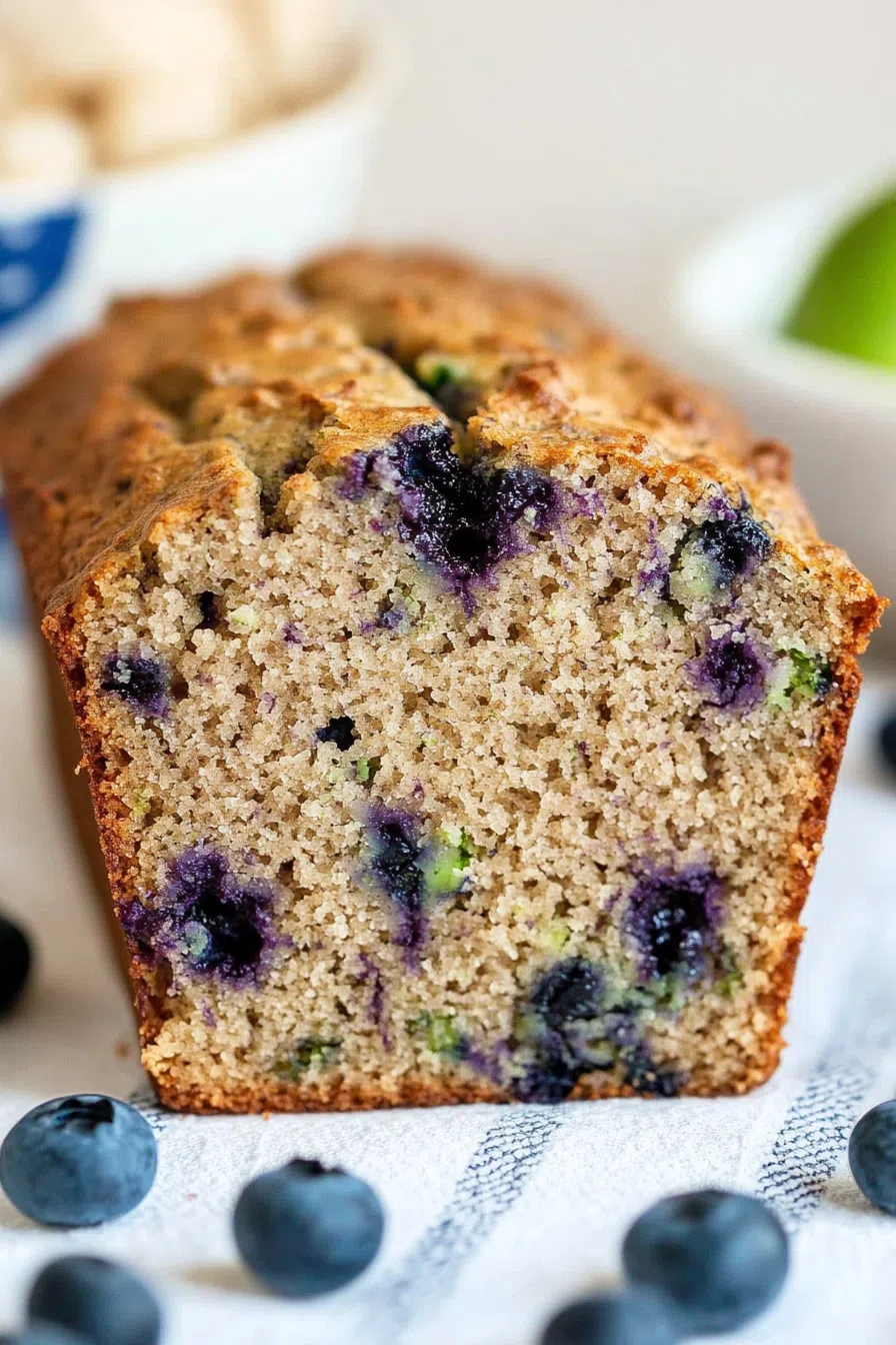 Warm, homemade bread with a golden crust and a soft, fruity interior.