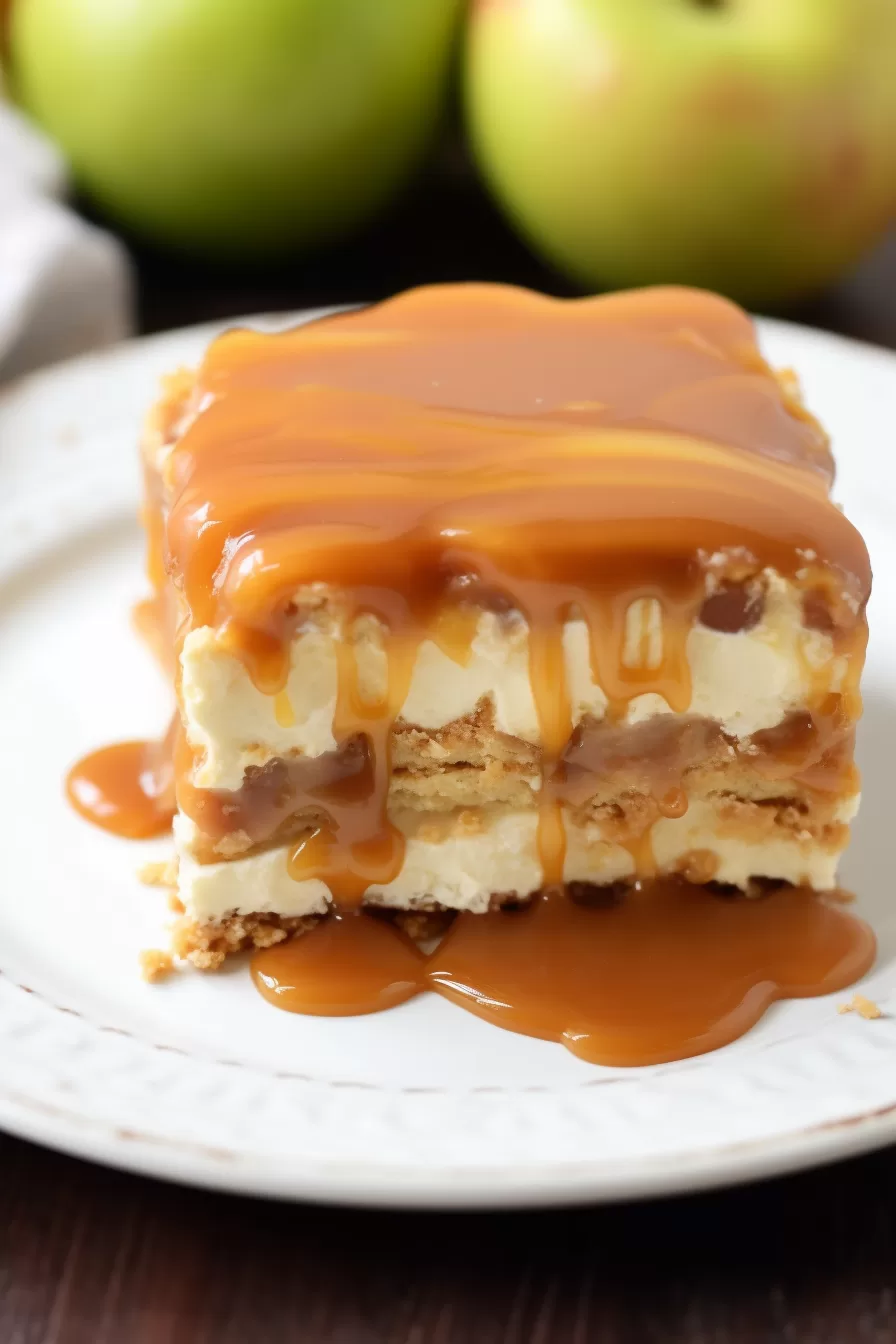 Caramel Apple Eclair Cake (No-Bake)