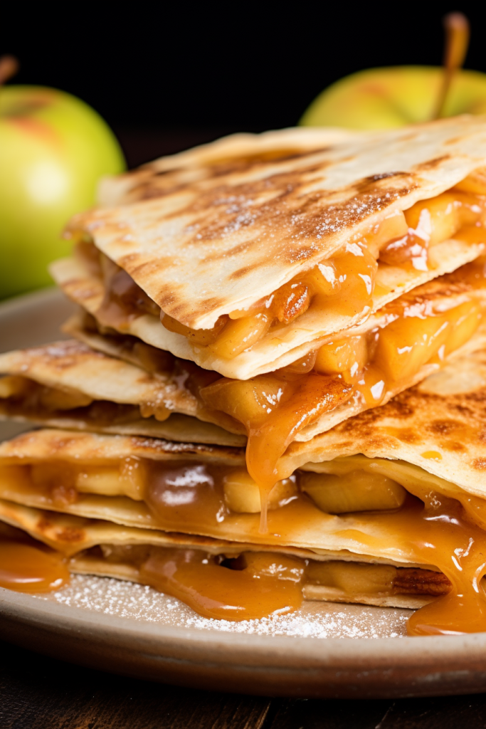 Caramel Apple Pie Quesadillas