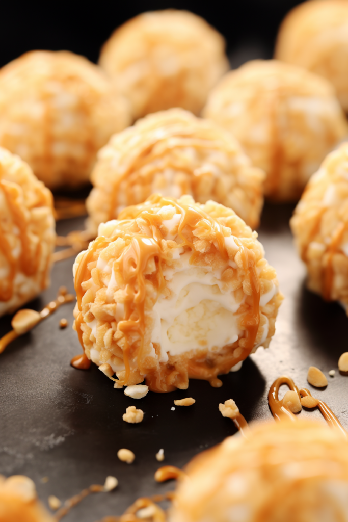 Caramel Marshmallow Rice Krispie Balls