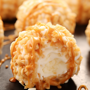 Caramel Marshmallow Rice Krispie Balls