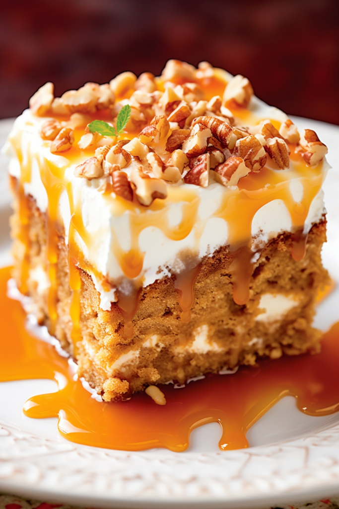 Carrot Caramel Poke Cake