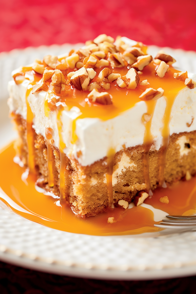 Carrot Caramel Poke Cake