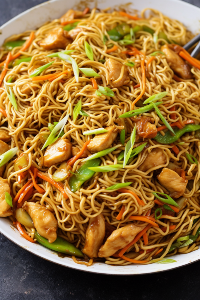 Chicken Chow Mein with Best Chow Mein Sauce