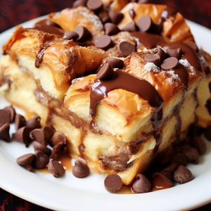 Chocolate Croissant Breakfast Bake