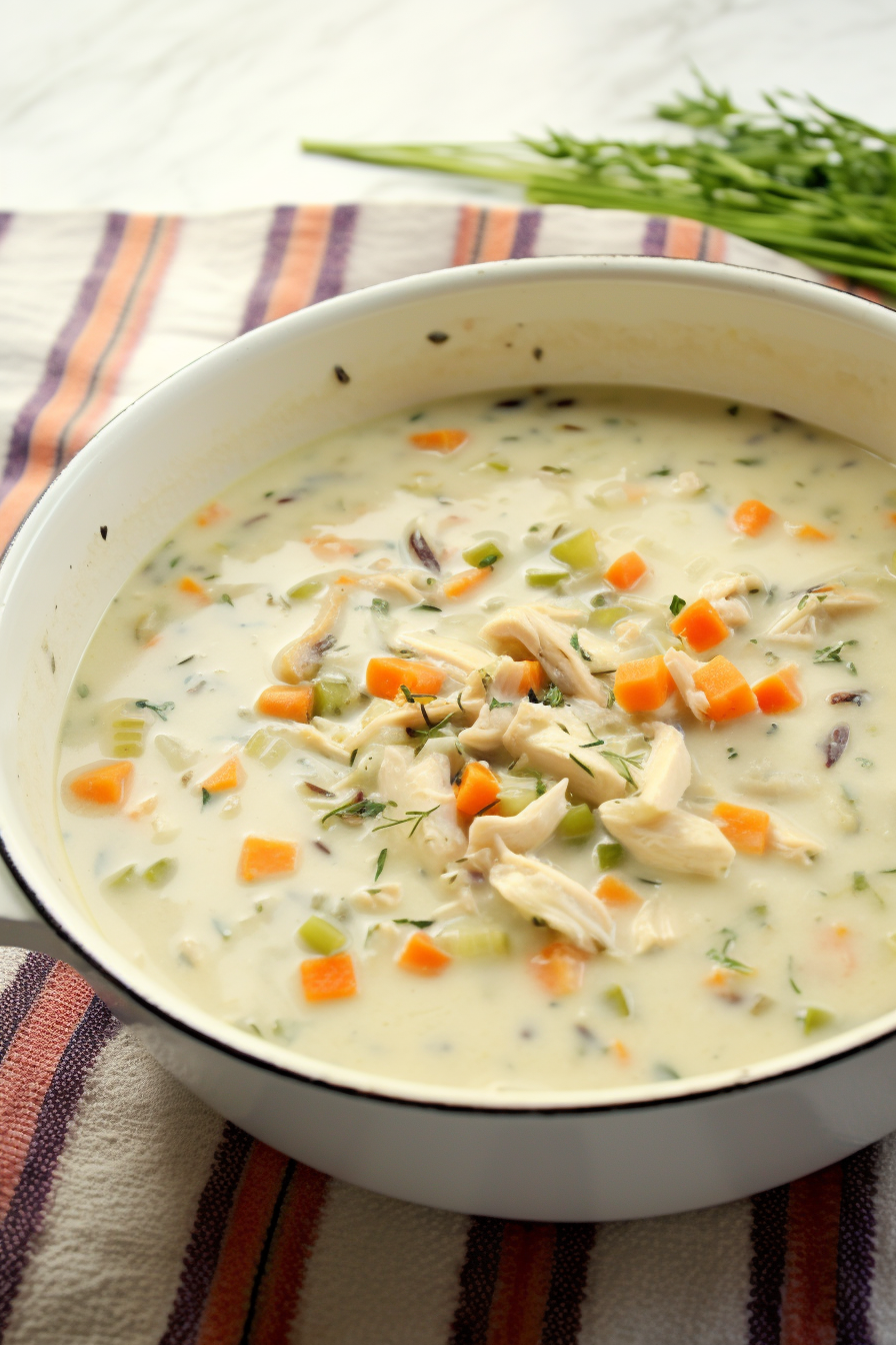 Copycat Panera Cream of Chicken and Wild Rice Soup - One Hundred