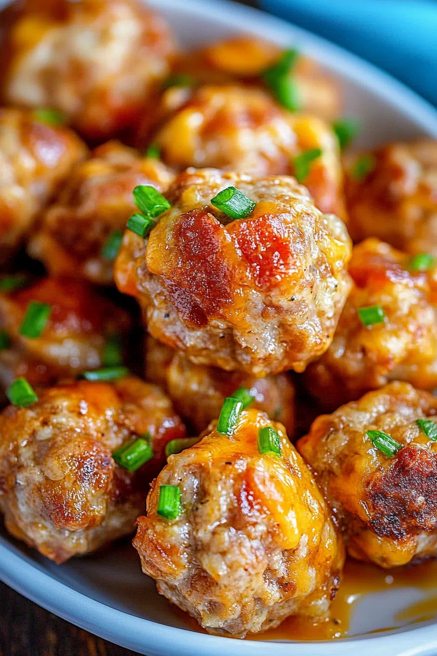 Appetizing sausage balls, perfect for a party platter.