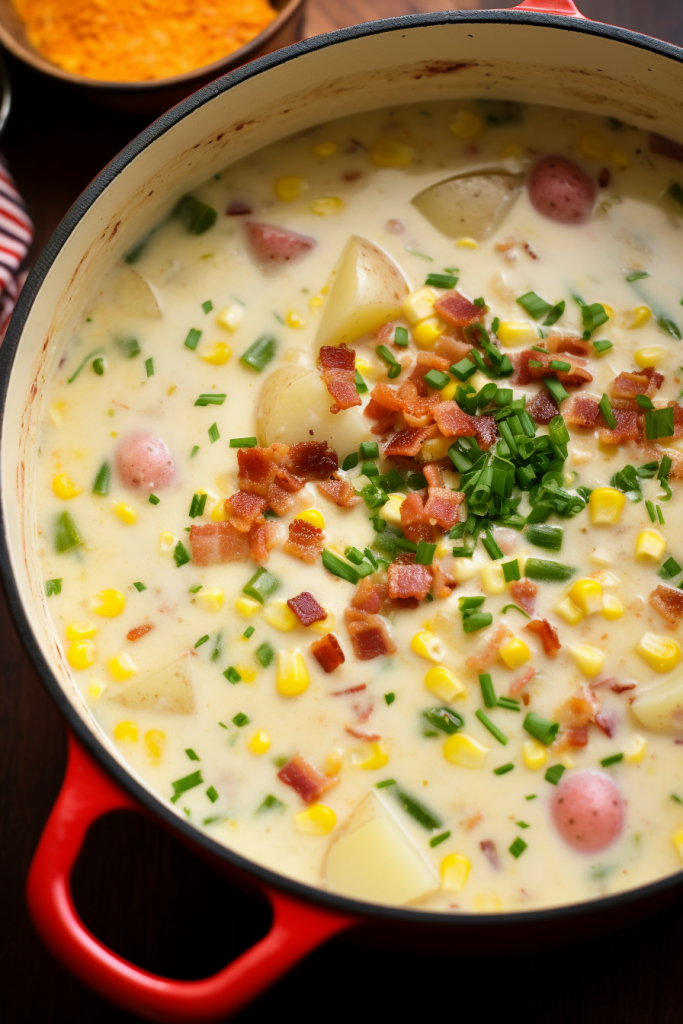 Creamy Ham Potato and Corn Chowder