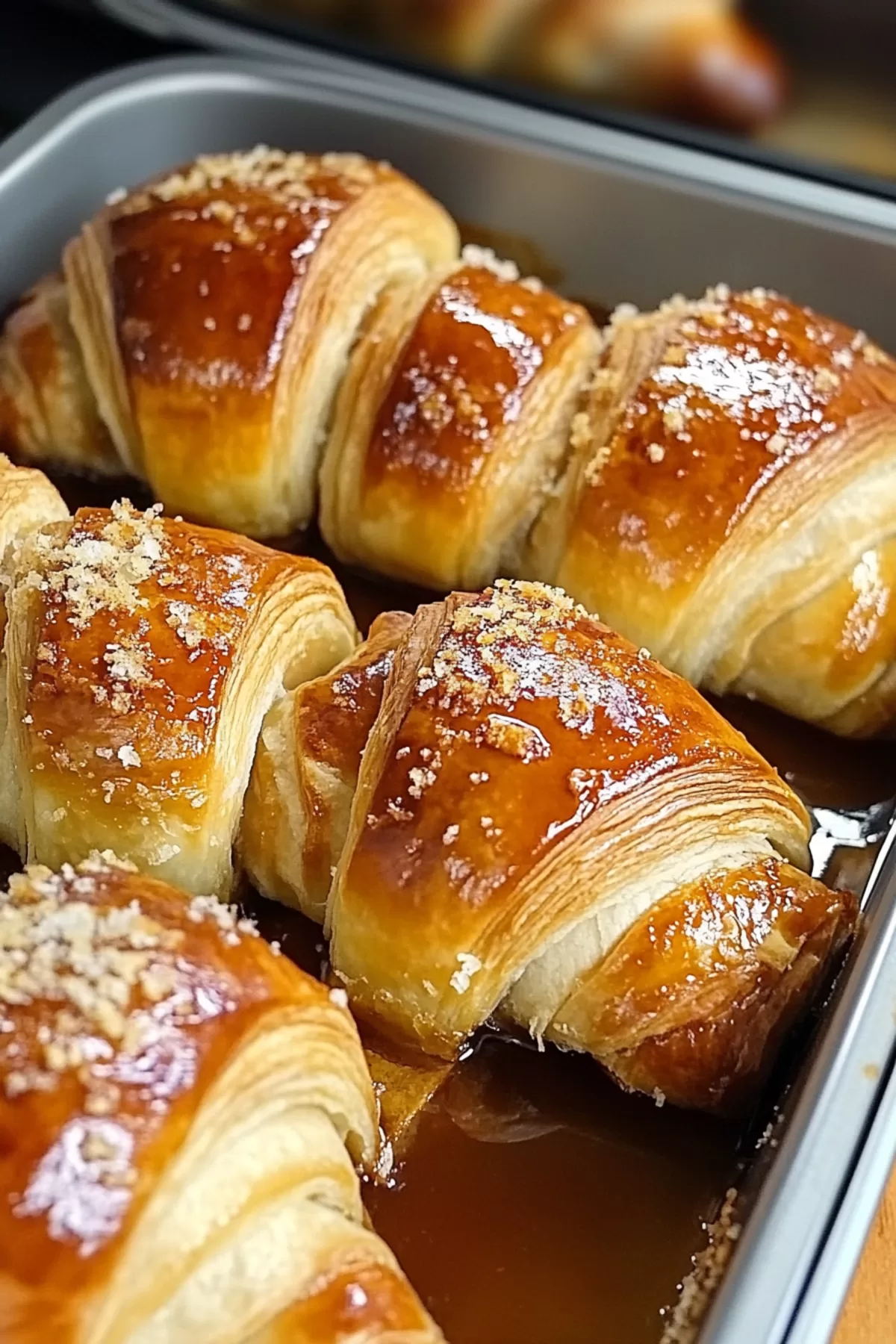 Rustic baked dessert with soft apple centers and a crispy, golden crust.