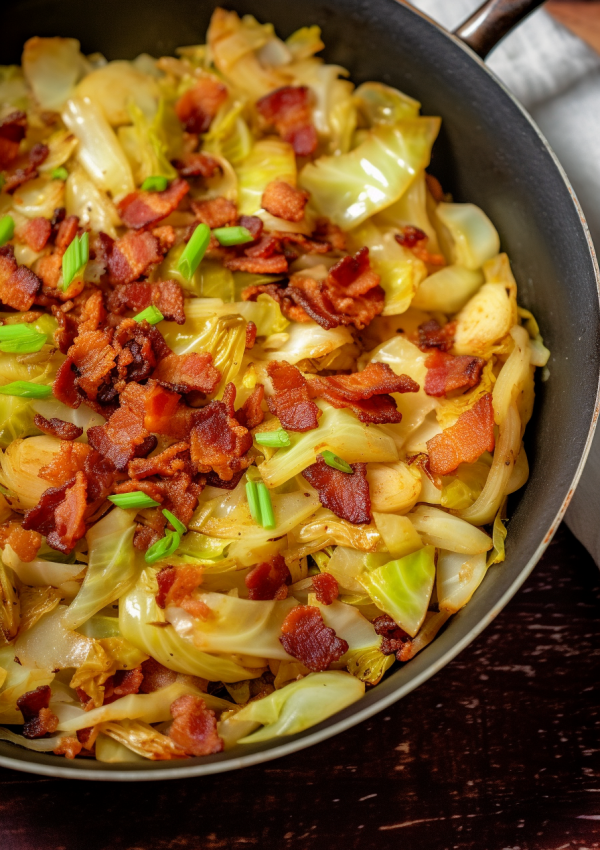 Fried Cabbage with Bacon and Onions Recipe