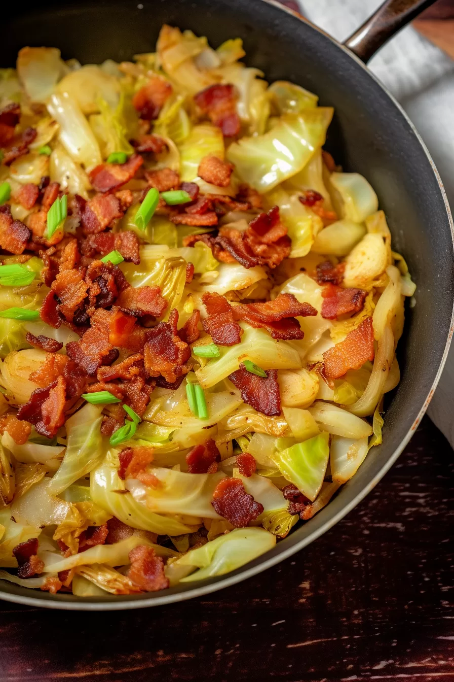 Fried Cabbage with Bacon and Onions Recipe