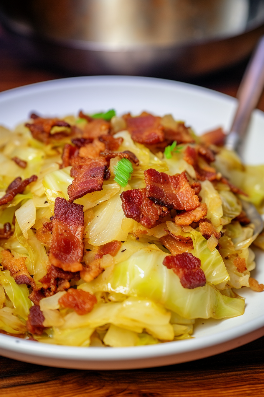 Fried Cabbage with Bacon and Onions Recipe