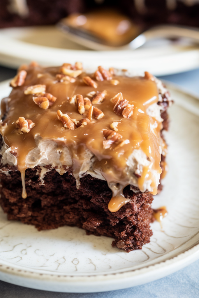 German Chocolate Poke Cake