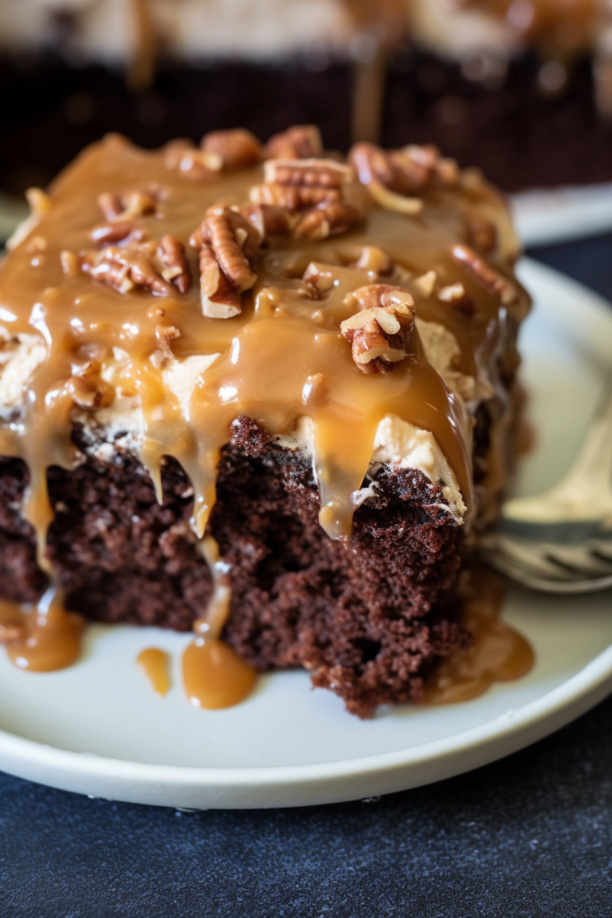 German Chocolate Poke Cake