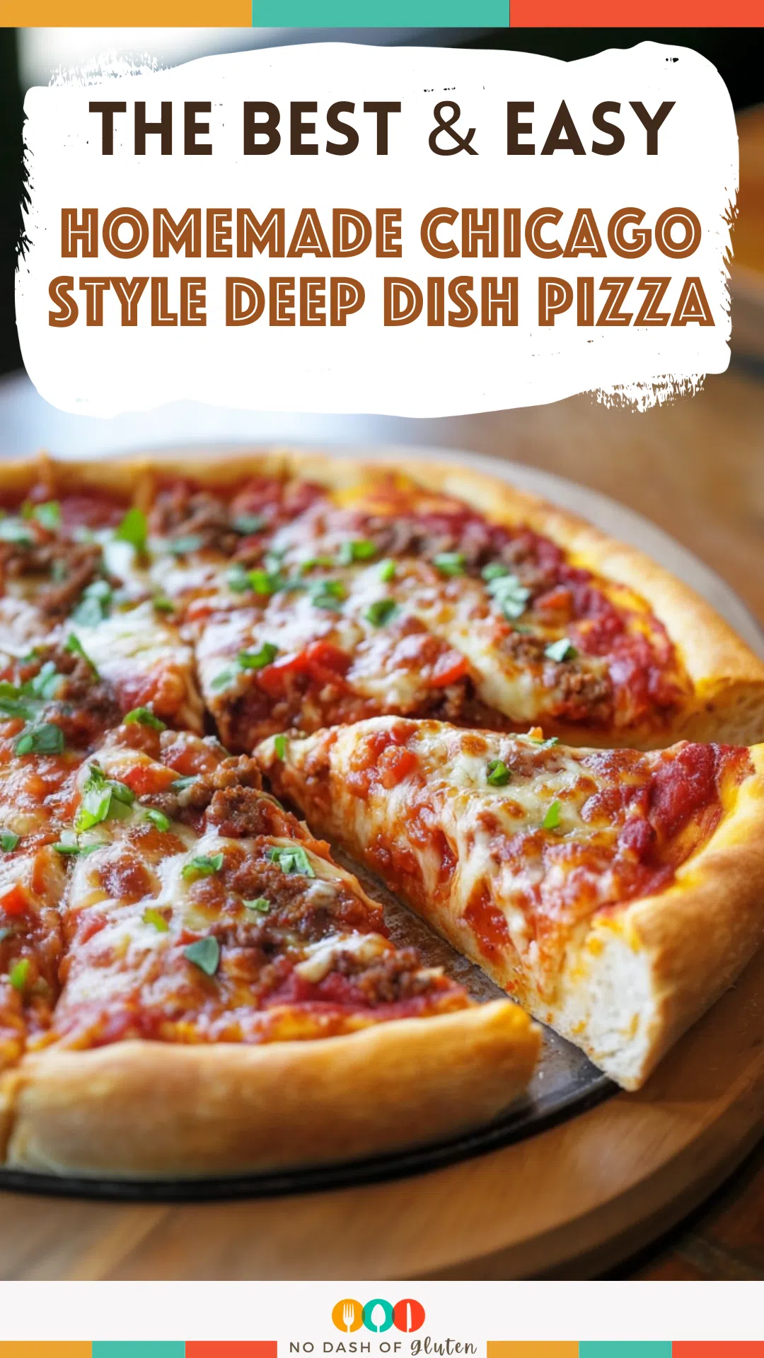 Chicago-style deep dish pizza, image size:1080x1920