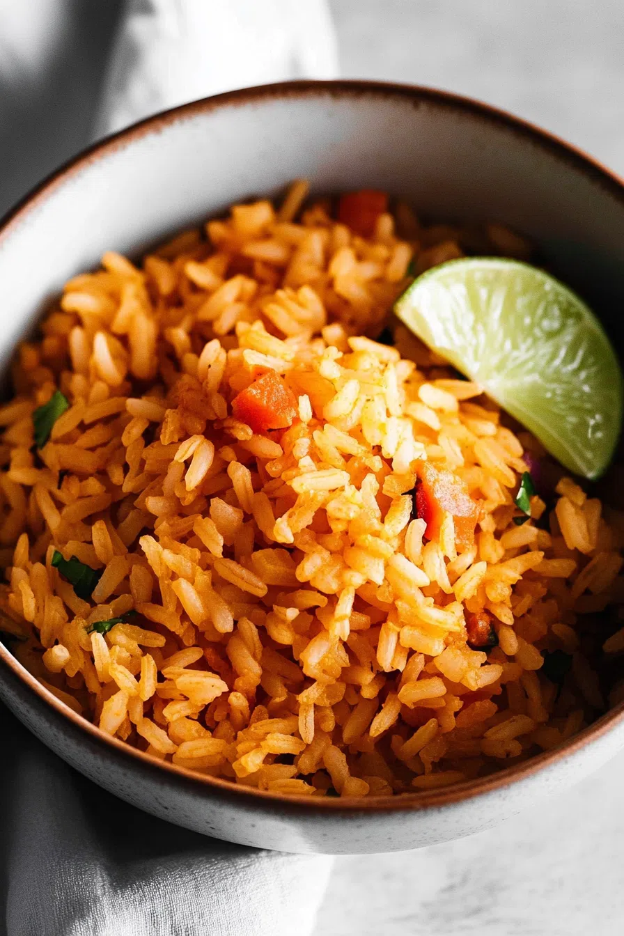 A side dish of seasoned rice, perfect for pairing with any meal.
