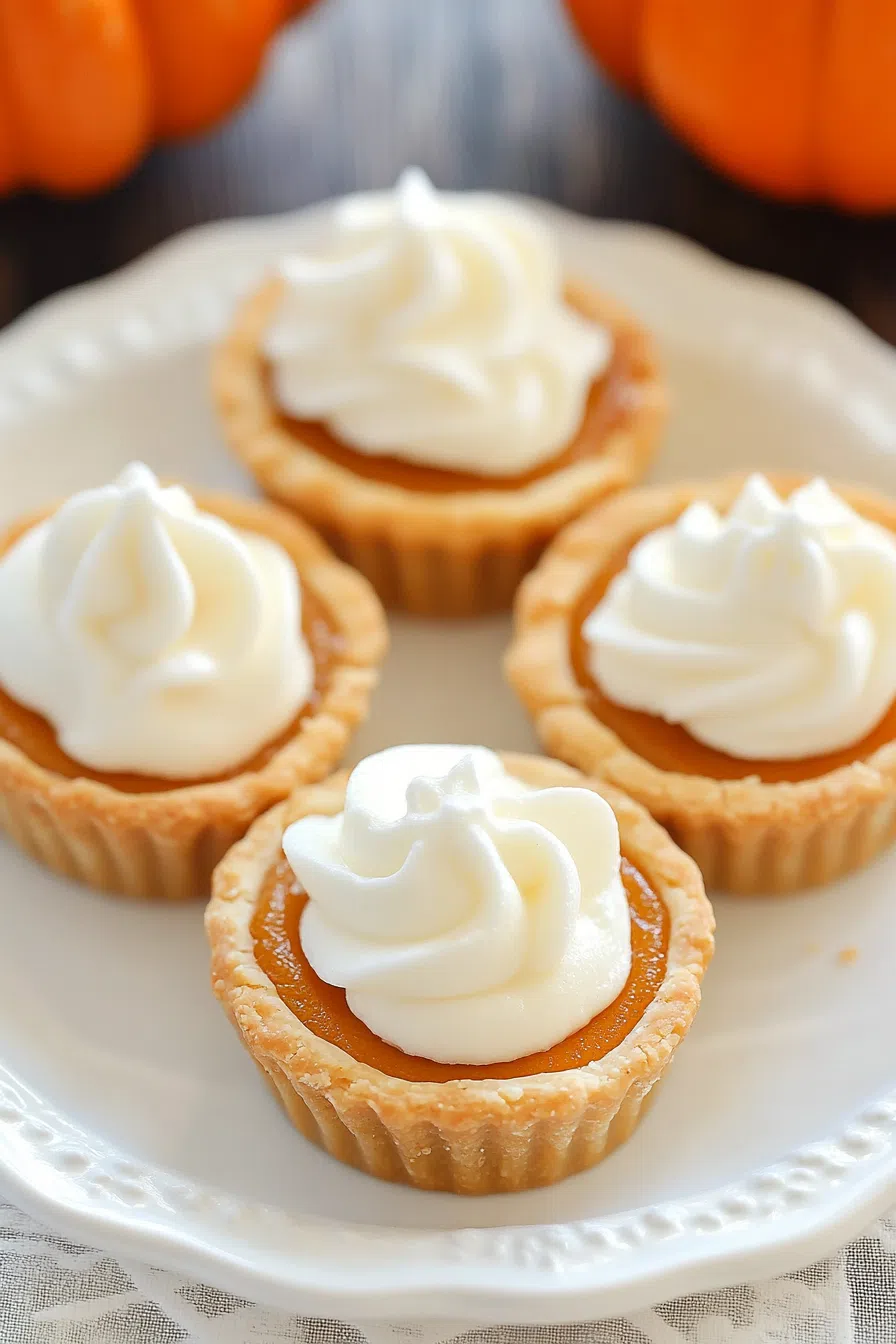 Perfectly baked mini pies with crimped edges.